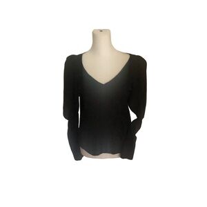 Nation LTD adorable size m black puff sleeve top
